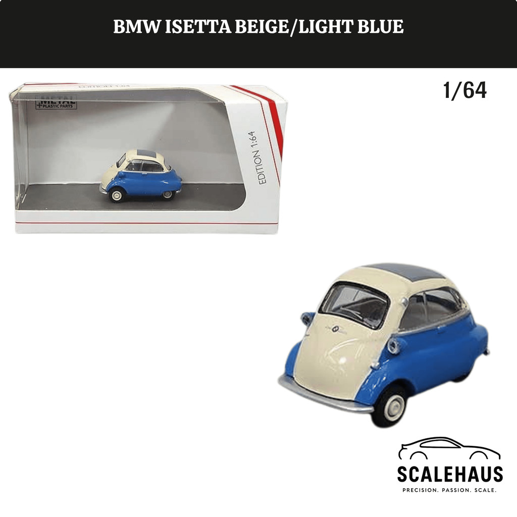 Schuco 1/64  BMW Isetta Beige/Light Blue