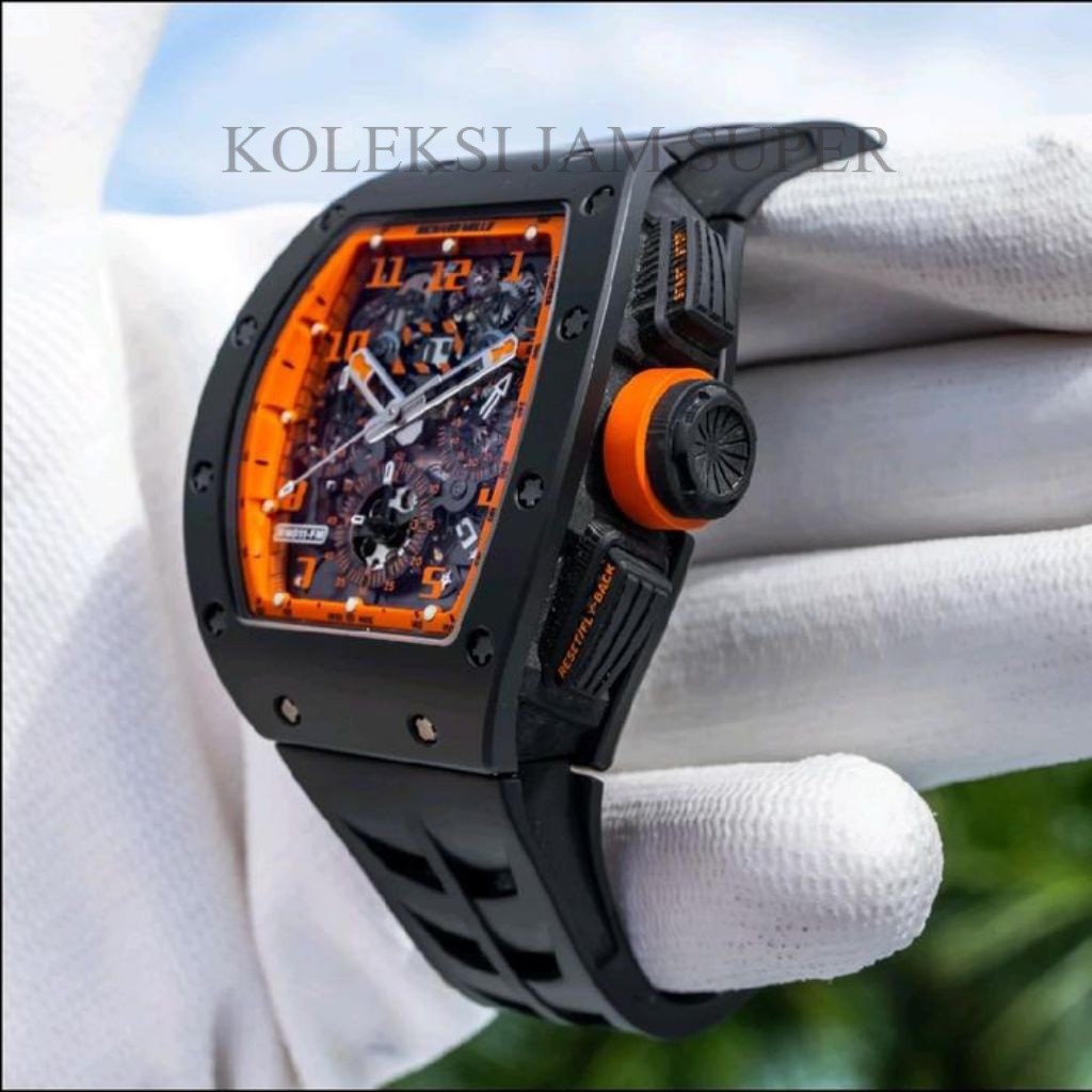 JAM TANGAN RM011 ORANGE STORM BLACK DM 40MM SWISS