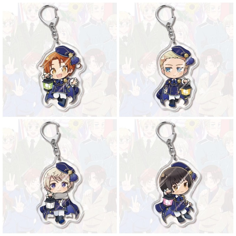 Hetalia: Axis Powers Anime Figure Feliciano Vargas Ludwig Acrylic Keyain aracter Ivan Braginsky Cute