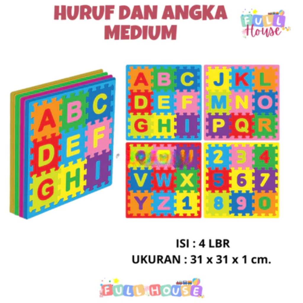 KARPET PUZZLE ALAS MAIN ANAK HURUF DAN ANGKA SMALL/ EVA EDUMATS PUZZLE SMALL