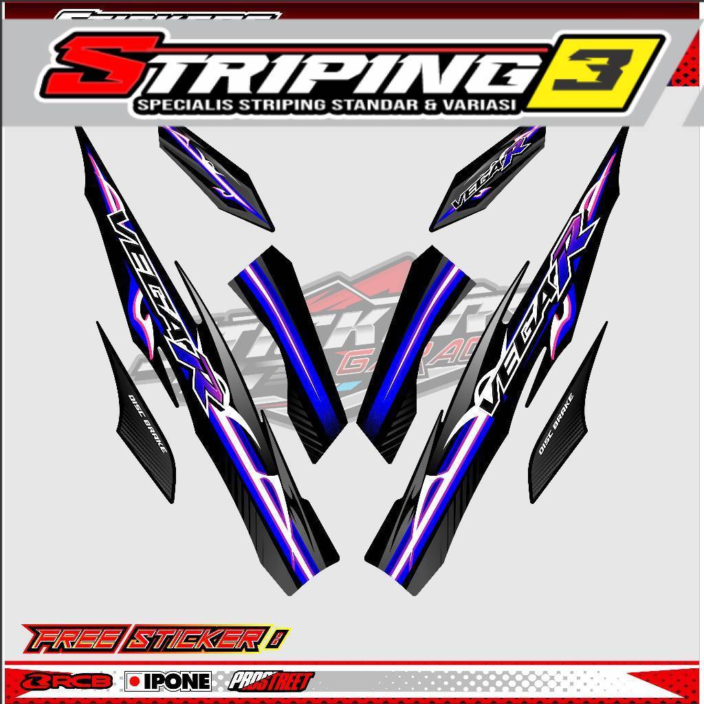 Striping Variasi Yamaha Vega R New - Orian / Sticker List Motor Vega R New