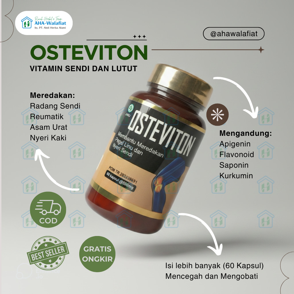 Osteviton Vitamin Sendi Dan Lutut Untuk Fleksibilitas Dan Kekuatan Sendi BPOM