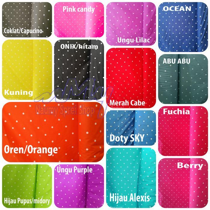 Kain Bahan Sprei Meteran Katun Star Motif Dottie/Polkadot