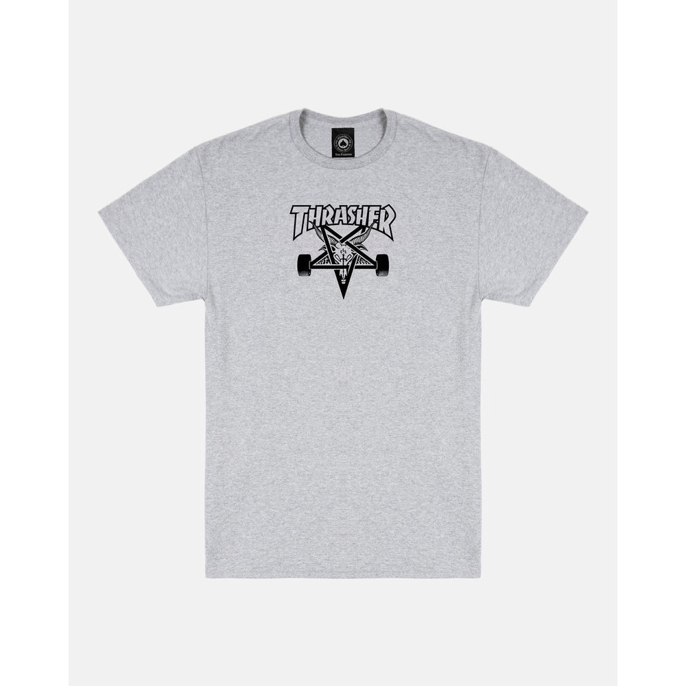 BAJU KAOS Thrasher Magazine Skategoat Bootleg T-Shirt.webp grey