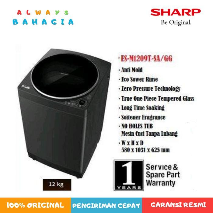 MEGA SALE SHARP MESIN CUCI 12KG ES-M1209T-GG