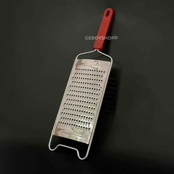 Parutan Keju / Parutan Kelapa / Parutan Wortel Stainless Gagang Merah - Kitchenware - PARUTAN KEJU, 