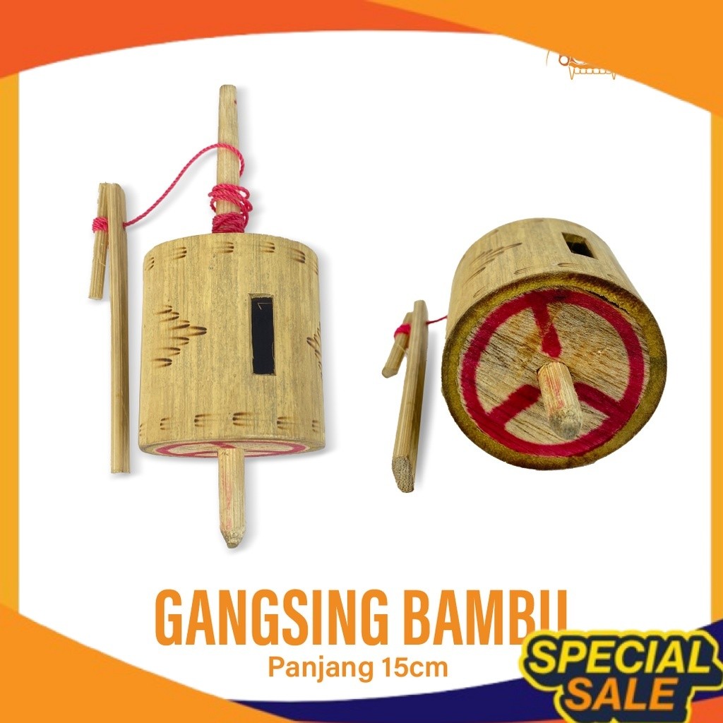 Gangsing Bambu Tradisional - Mainan Gangsing - Mainan Jadul - Mainan Anak Jadul - Gangsing Tradision