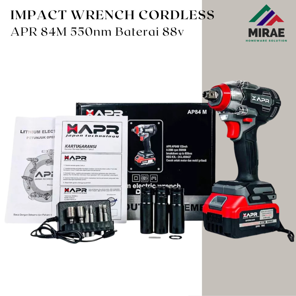 Cordless Impact Wrench APR 84M 550nm 88v