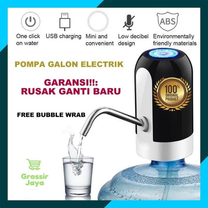 Pompa Kran Galon Elektrik Recharge Dispenser Air Galon Charge USB