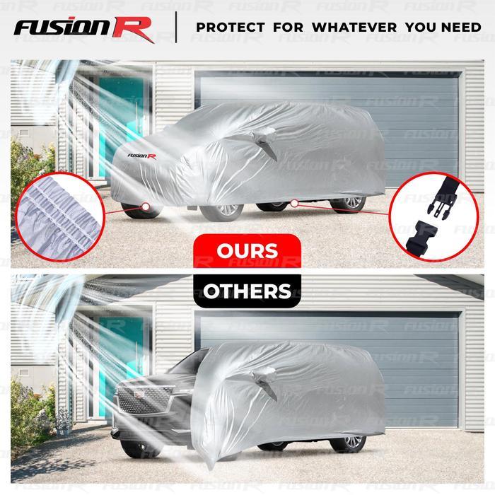 Cover Mobil / Sarung Mobil XENIA merek FUSION R / Cover Mobil Putih