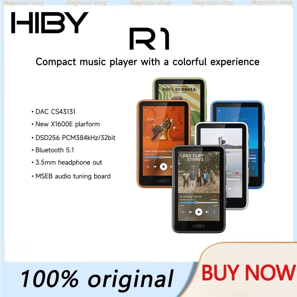 HiBy R1, Digital Audio Player: Compact High-Res Music Player with CS43131 DAC, WiFi, Bluetooth Music