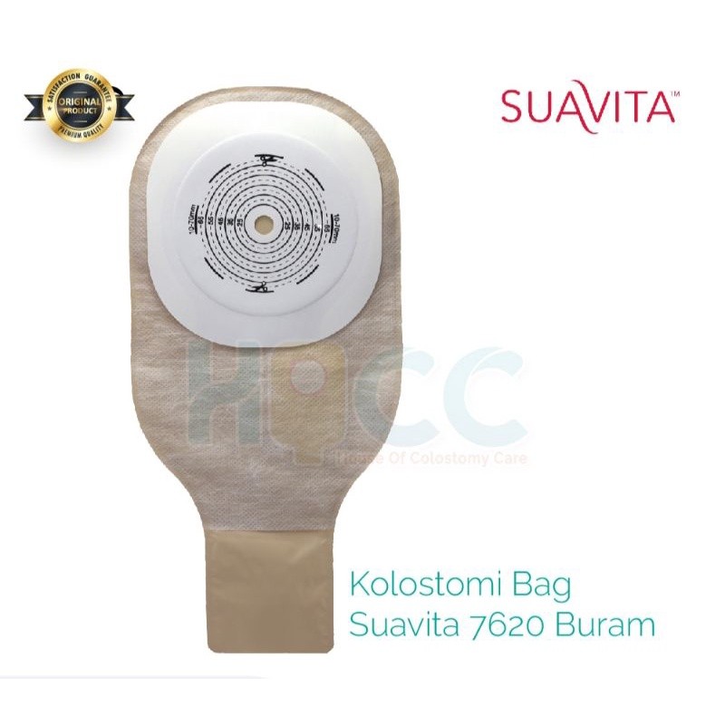 ReadyColostomy bag Dewasa Suavita Opak 7620| Kantong Kolostomi  Suavita 7620 Opak Coklat Hollister