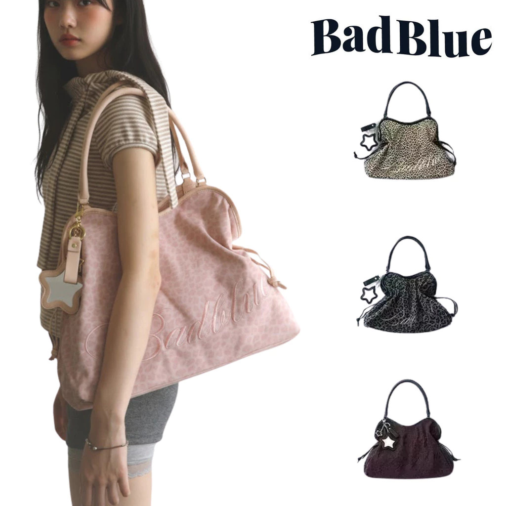 Tas Tote Tas Punggung Tas Tangan Korea Badblue Berbordir Bintang Macan Titik Polka