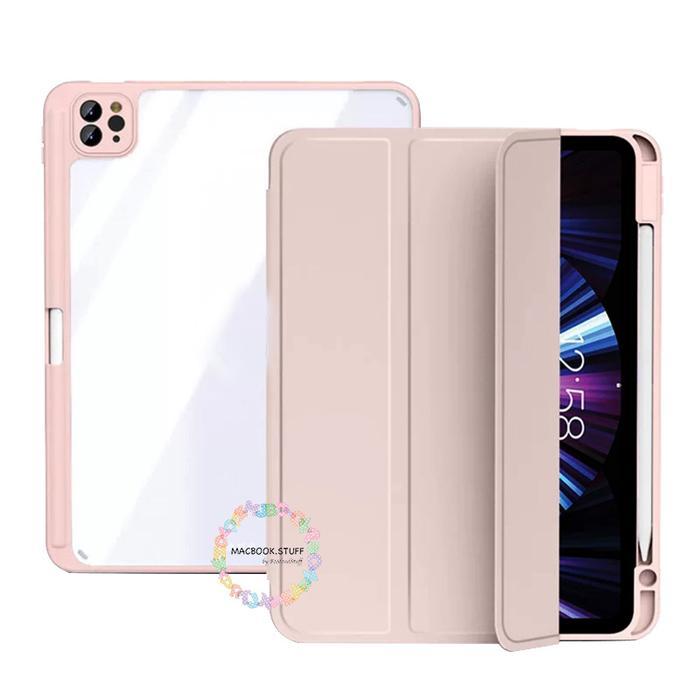 Acrylic Case With Pen Holder Compatible for IPAD AIR 3 4 / IPAD GEN 7th 8th 9th / IPAD PRO 11 12.9" 