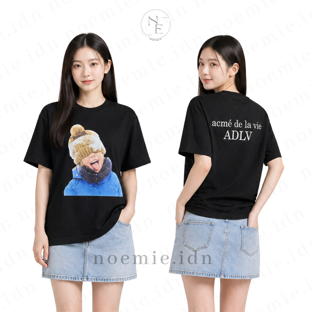 ADLV BABY FACE YELLOW BEANIE BOY TEE ACME DE LA VIE