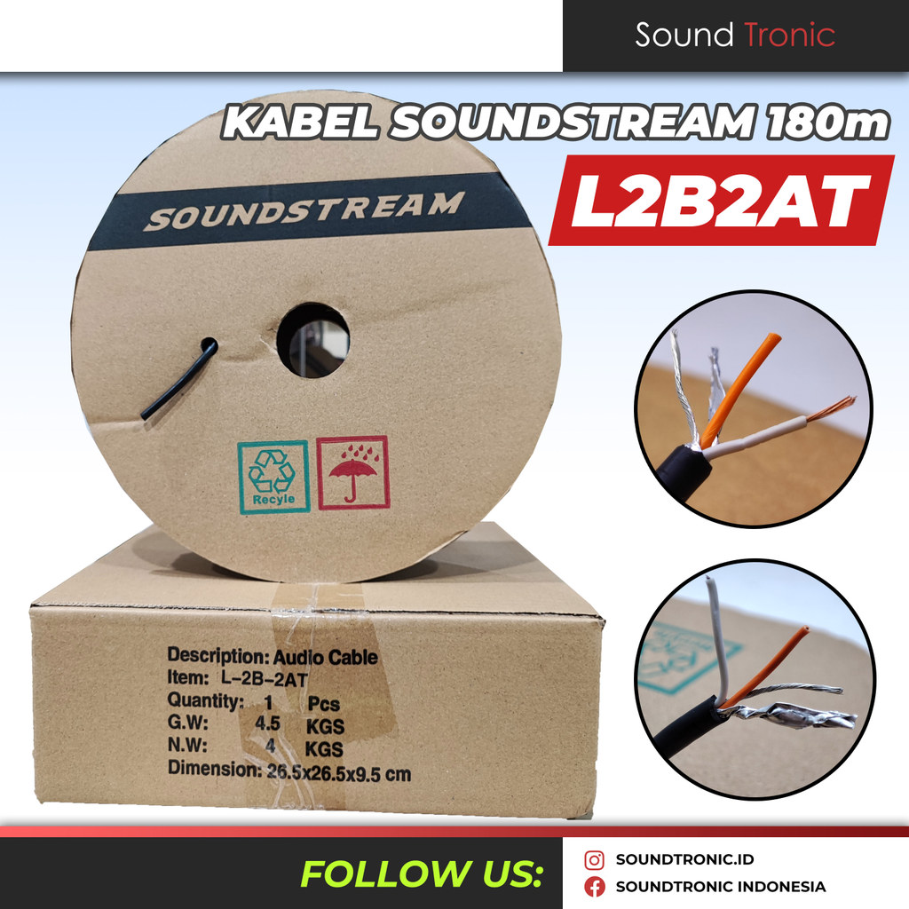Kabel Head Speaker Kecil L2B2AT SOUNDSTREAM 10Meter