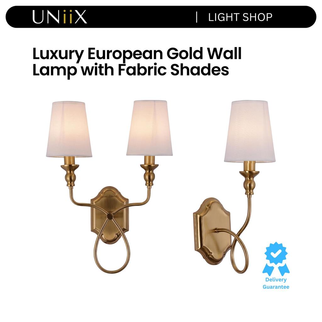 UNiiX - LD60126 | Lampu Dinding Model Klasik Modern Untuk Kamar dan Ruang Tamu Lampu Dinding Cup Kai