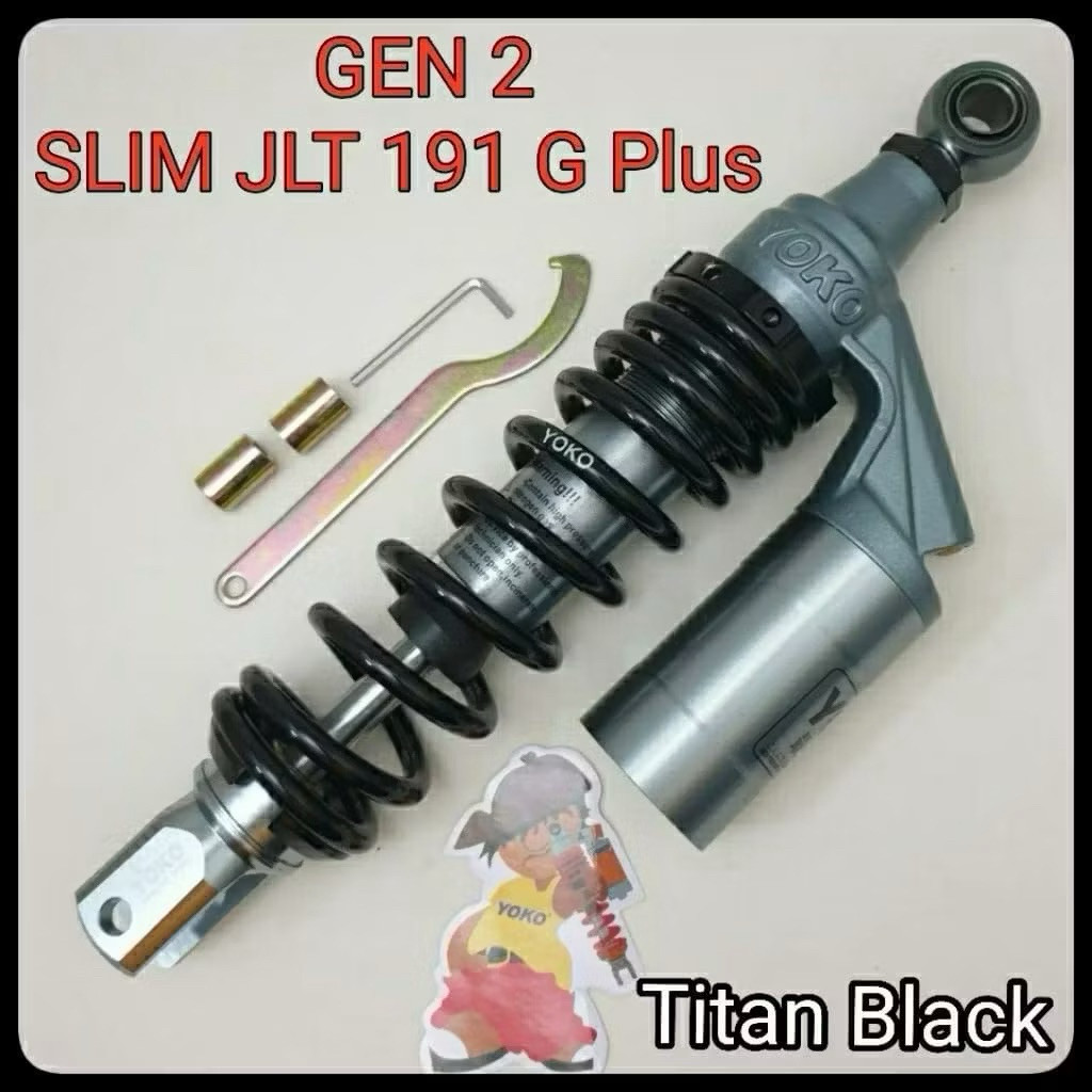 (Original)Shockbreakers YOKO GEN2 JLT 191 Tanpa Coak Body Shock Belakang Matic Tabung Fungsi isi Oil