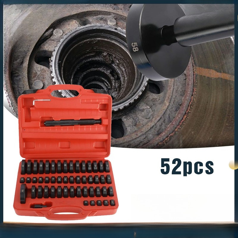 Isi 52 Alat Automotive Oil Seal Driver Push Plate Tool Peluncur Bantalan Bushing Bearing Press Kit