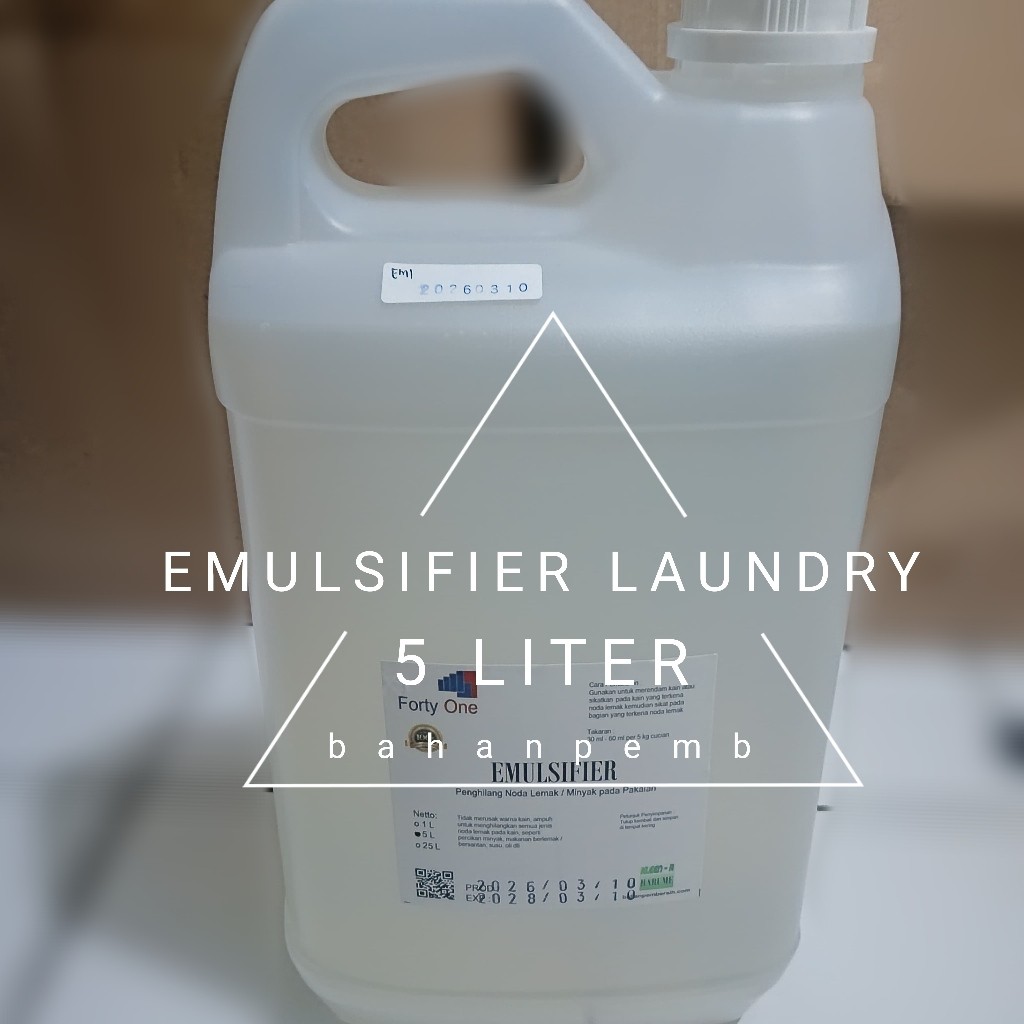 DIMSTORE Emulsifier Laundry 5 L Forty One by Kleen-R Harume Penghilang Noda Minyak Lemak Oli / Oil d