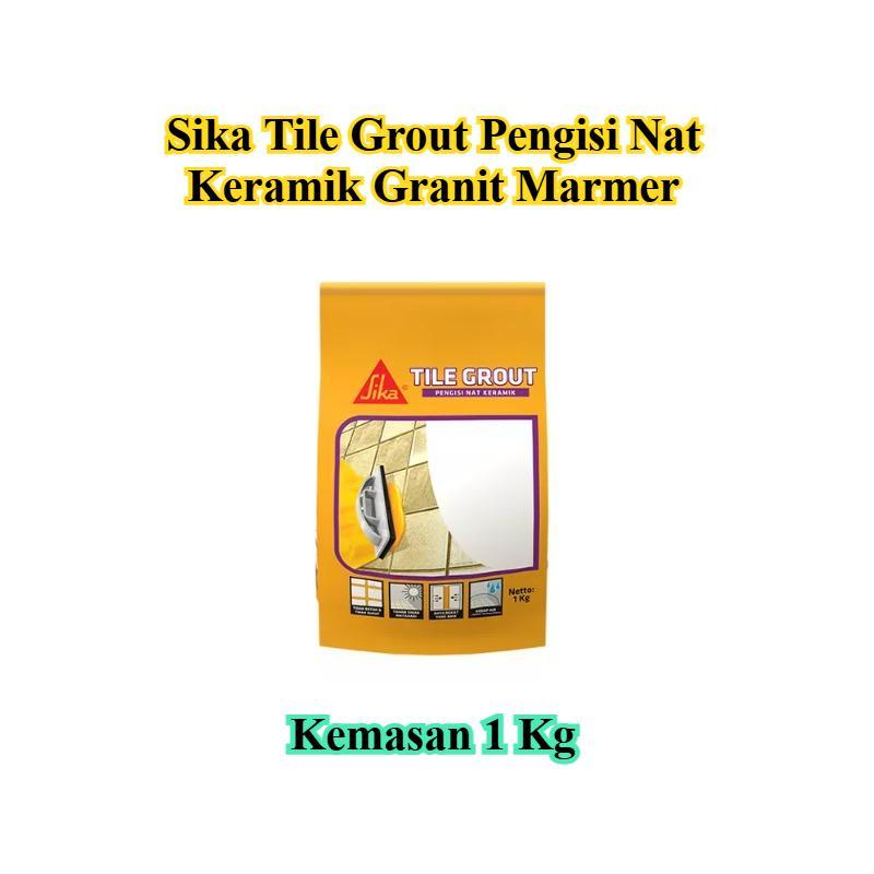 Sika Tile Grout 1kg Pengisi Nat Keramik Granit Marmer | Semen Warna Putih Hitam Cream Coklat Biru | 