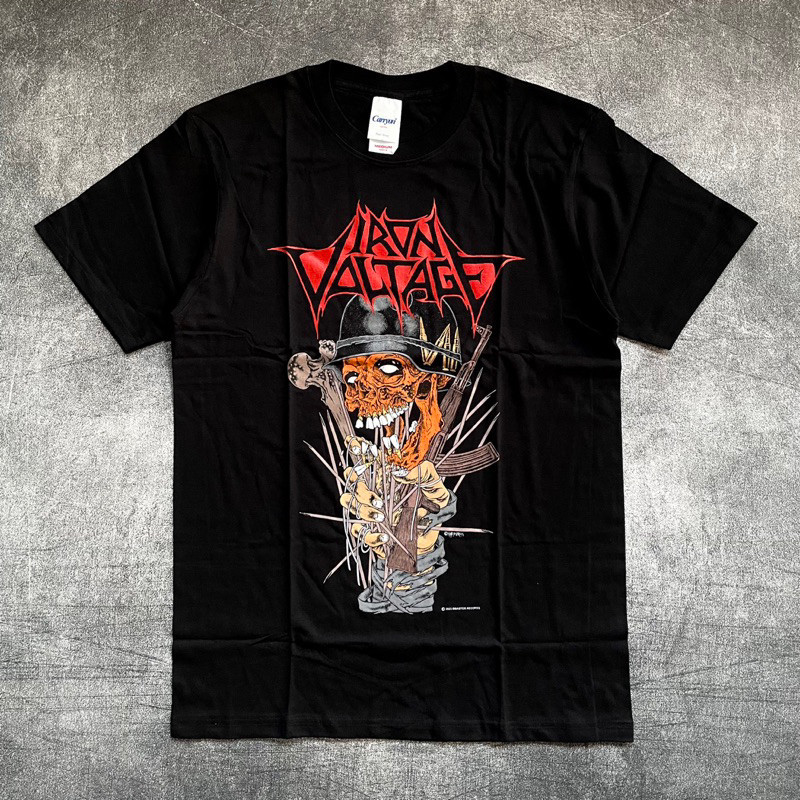 Tshirt IRON VOLTAGE - DEVASTATION TOUR 2023 by Maternal Disaster Kaos Pria