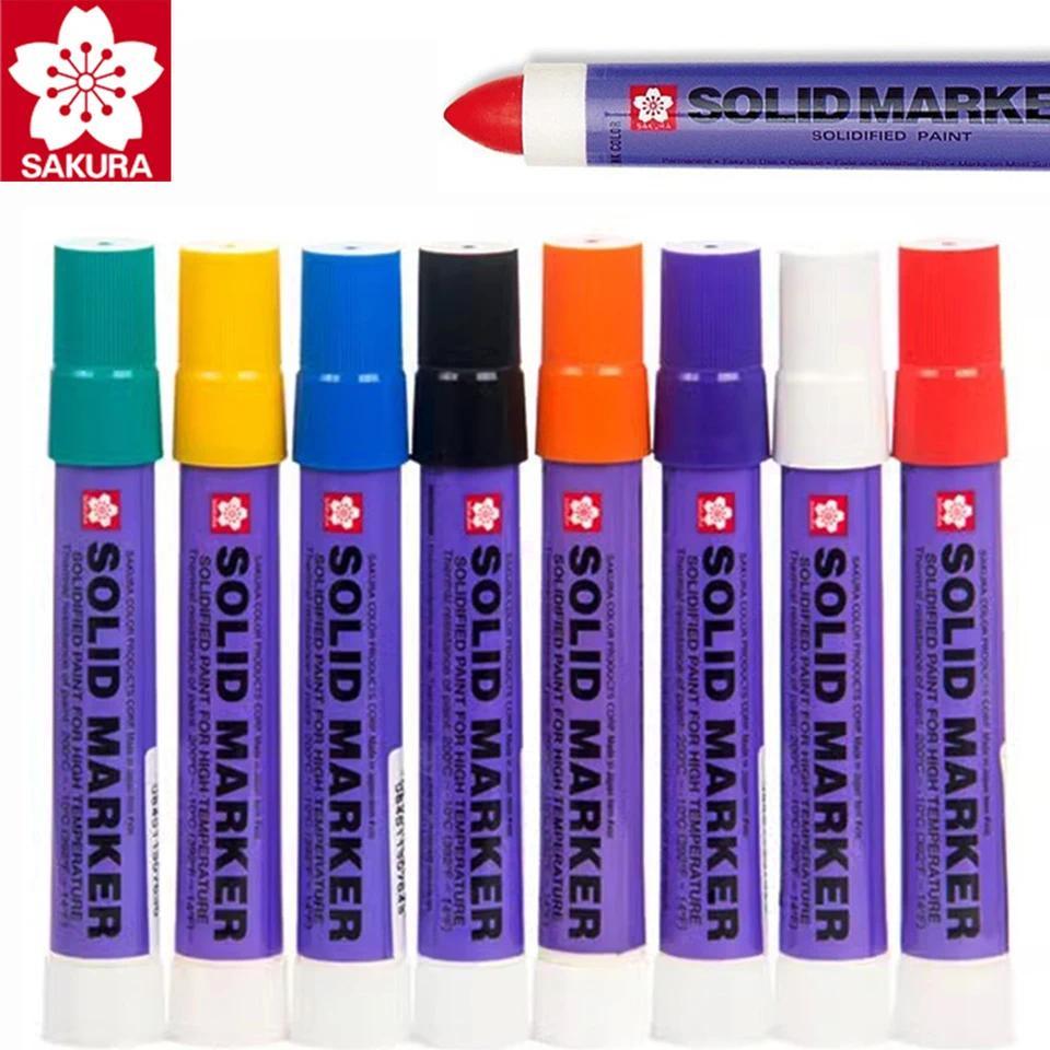 8pcs Sakura Solid Paint Markers XSC Steel Plate Tire Writing Graffiti Waterproof Permanent Marking I