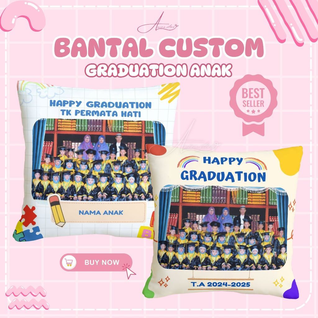 MLYB - SOUVENIR BANTAL GRADUATION / WISUDA / BANTAL GRADUATION / PERPISAHAN SEKOLAH terbaru
