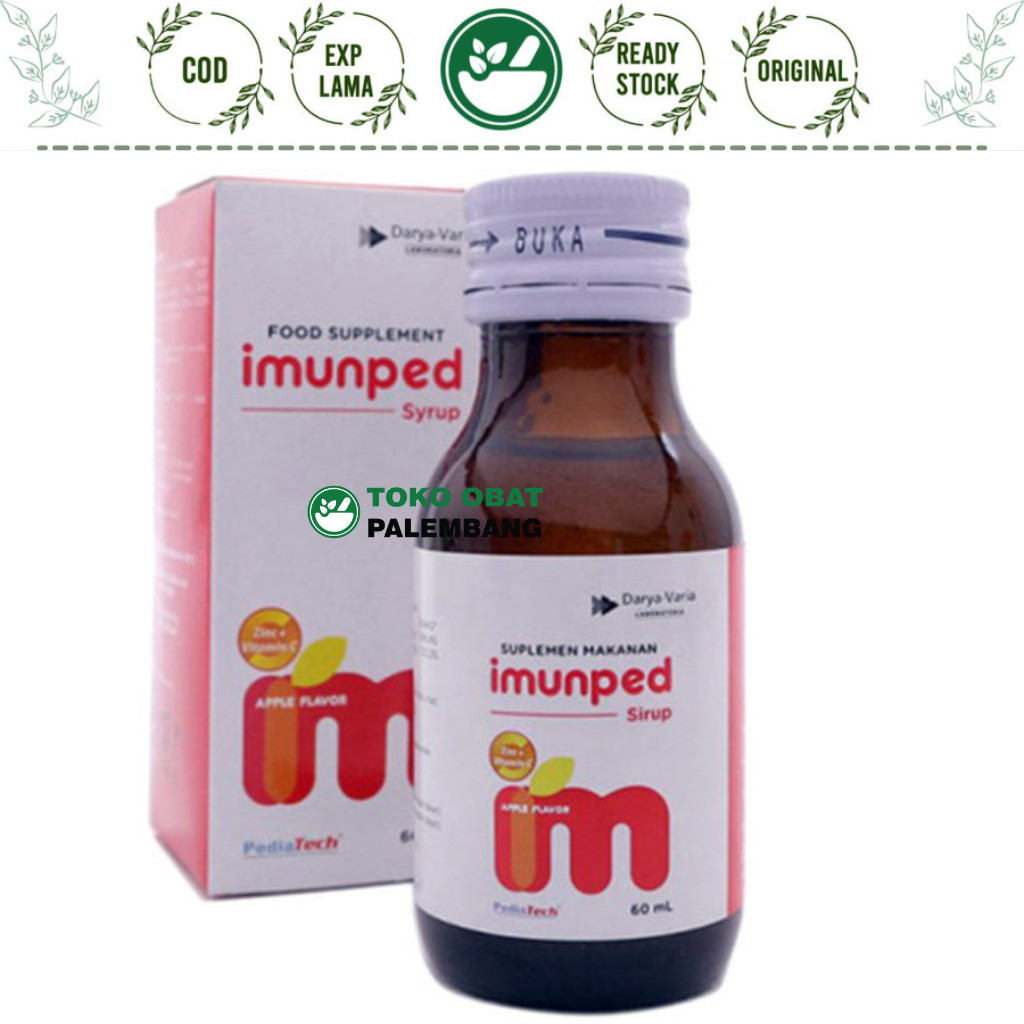 IMUNPED SYRUP 60ML VITAMIN C ZINC SIRUP VITAMIN IMUN ANAK VIT C IMMUNE