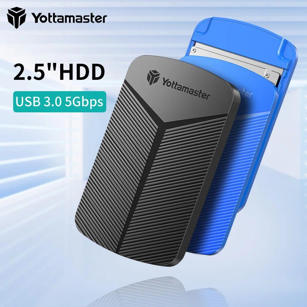 Yottamaster 25inch HDD Enclosure SATA to USB 30 Adapter Hard sk Case 6Gbps UASP Hard Drive Enclosure