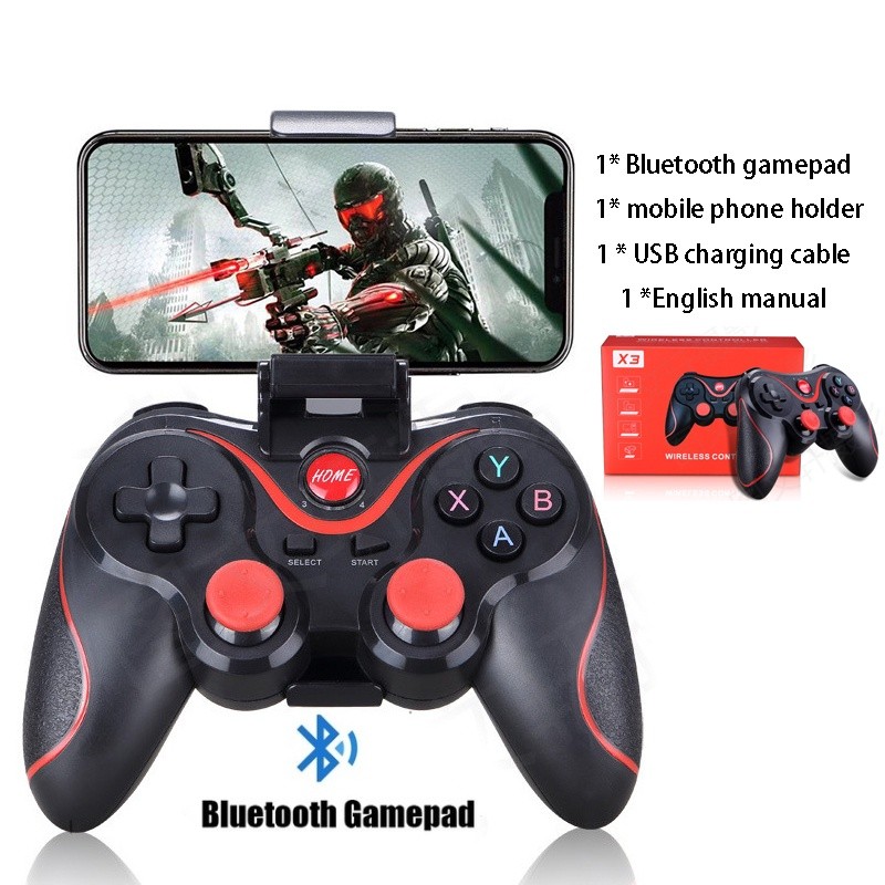 Bermain || Gamepad Android X3 Bluetooth Wireless Controller android Stik Game Controller HP Android