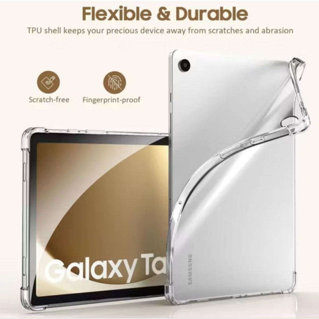 Case Anti Crack Silicon Clear Samsung Galaxy Tab A11 8.7" - Samsung Tab A11 Plus 11.0" Casing Pelind