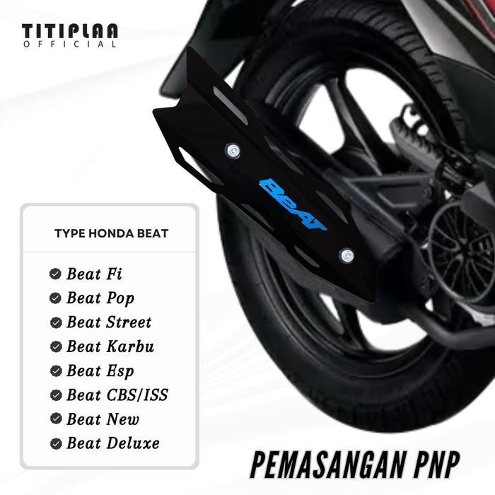Cover Knalpot Beat Tutup Tameng Beat Universal Tanpa Baut | Cover Tameng Tutup Knalpot Beat Deluxe |
