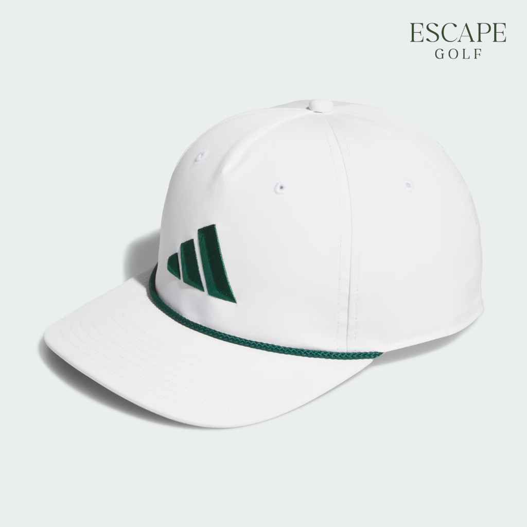 Topi Golf Pria Putih-Hijau | Adidas Golf Tour 5-Panel Hat