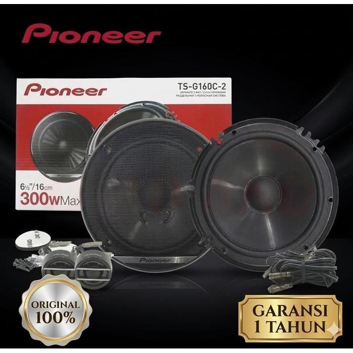 Pioneer TS-G160C-2 Speaker Component 2-Way Split 300W Max 45W Nominal 160mm Woofer 30mm Tweeter 4 Oh