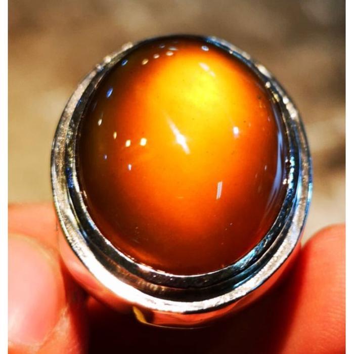 Batu Akik Cincin Bio Solar Aceh Asli Natural (NTD) Bodi Kristal