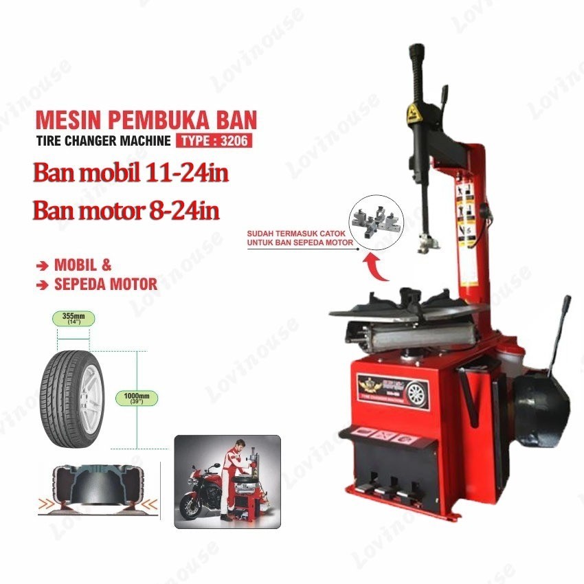 Tyre Changer Motor Dan Mobil Mesin Pembuka Ban Otomatis Motor Alat Buka Ban