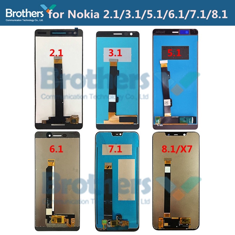 LCD Screen for Nokia 8.1 7.1 6.1 5.1 3.1 2.1 LCD splay for Nokia 8.1 X7 LCD Assembly Tou Screen giti
