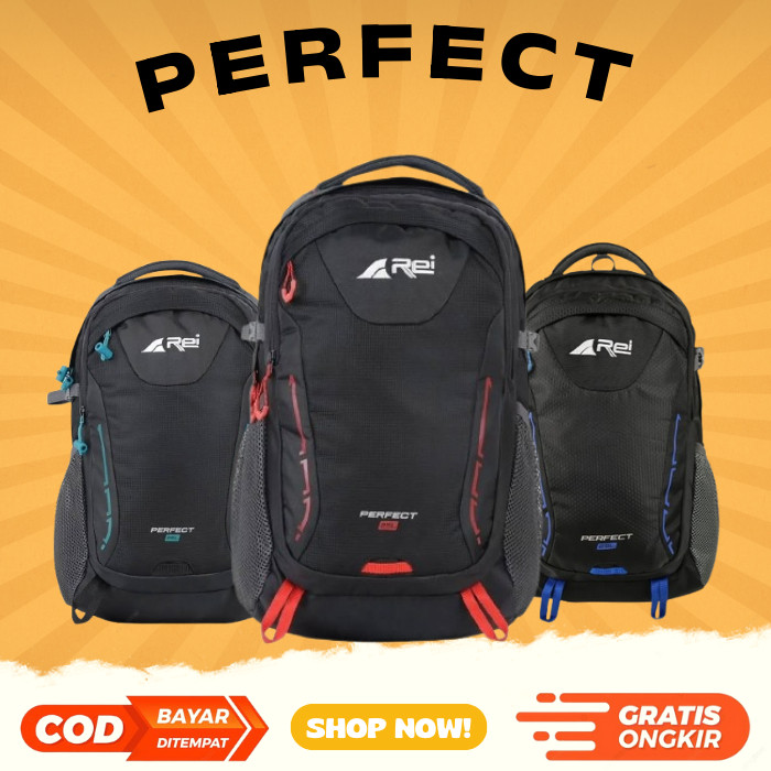 PROMO MURAH BestSeller Tas Ransel Rei Perfect 25L Ori Dengan Raincover Tas Gendong Sekolah Simple La