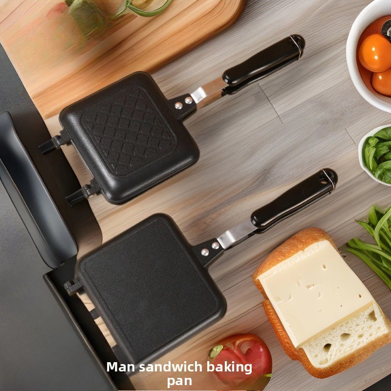 New Sandwich Baking Pan Mold Non-stick Double-sided Frying Pan Household Breakfast Omelette Sandwich