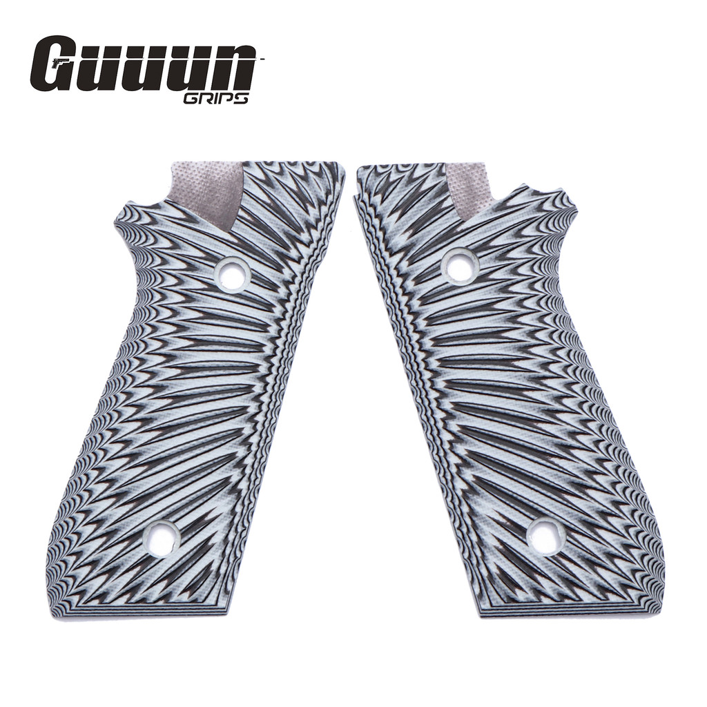 Guuun G10 Grips for Taurus PT92 Starburst Texture Compatible with PT99 PT100 PT101 and Decocker  6 C