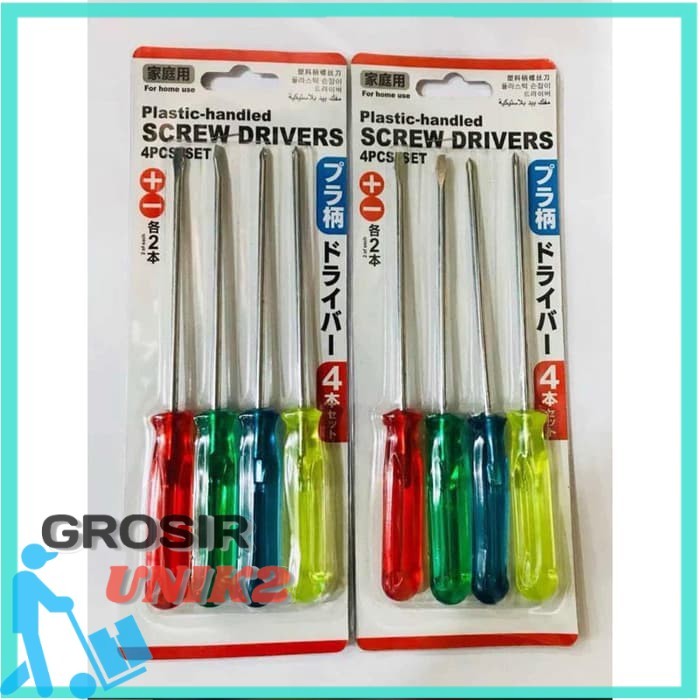 Obeng Set 4 Pcs - obeng plus minus