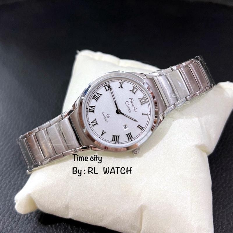 Jam Wanita Alexandre Christie AC8538 Rantai Kaca Sapphire