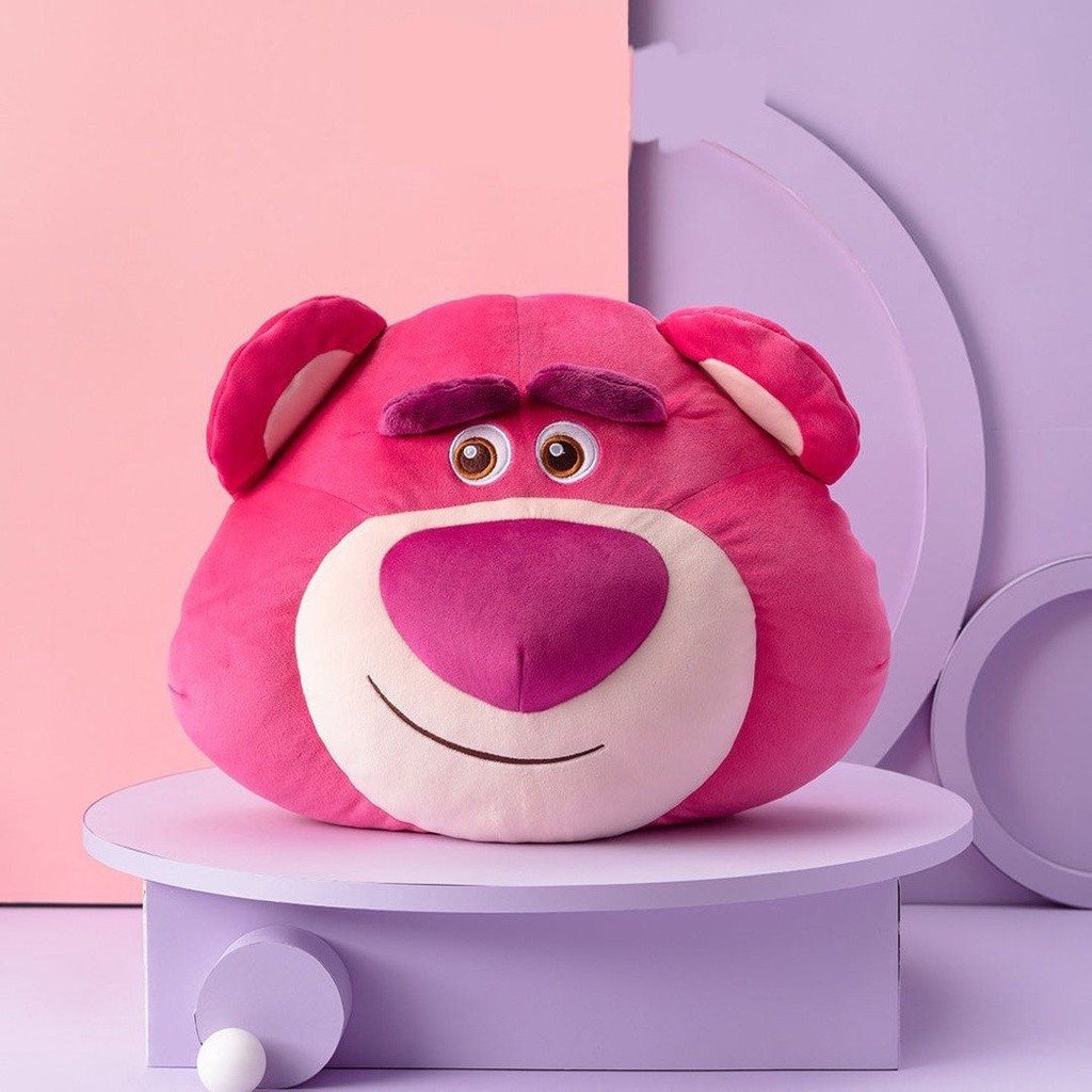 Boneka MINISO Disney Pixar Lotso Head Bantal Kepala Bantal Boneka Lotso