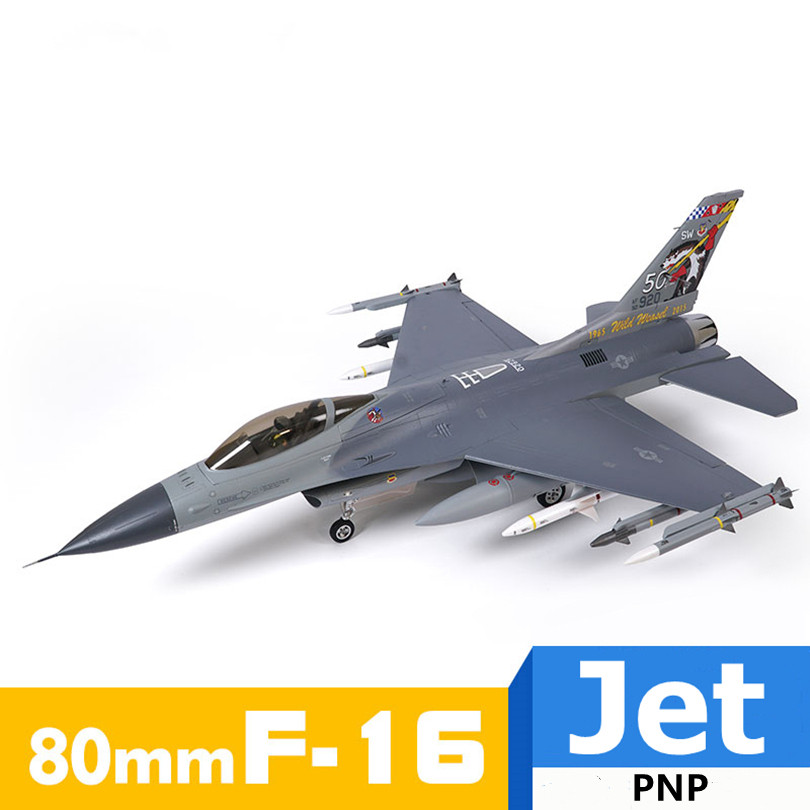 FMSRC RC Airplane 80mm Ducted Fan EDF Jet F16 F-16 Falcon 6 with Flaps Retracts Hobby Model Plane Ai