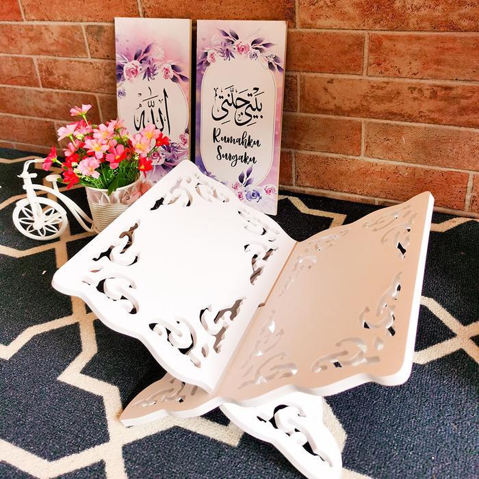 Tempat Baca ALquran - Rak Alquran - Tatakan Ngaji Rekal Al quran Penyimpanan - Rak alquran