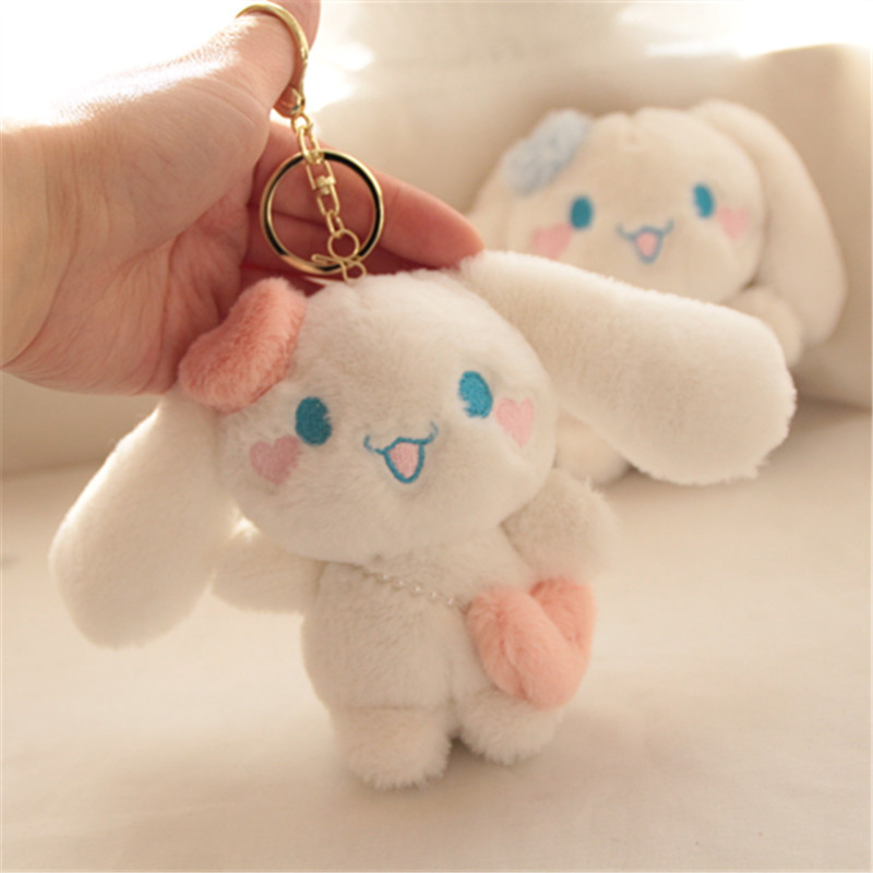 Boneka gantungan kunci plushie anjing kecil lucu Cinnamoroll baru