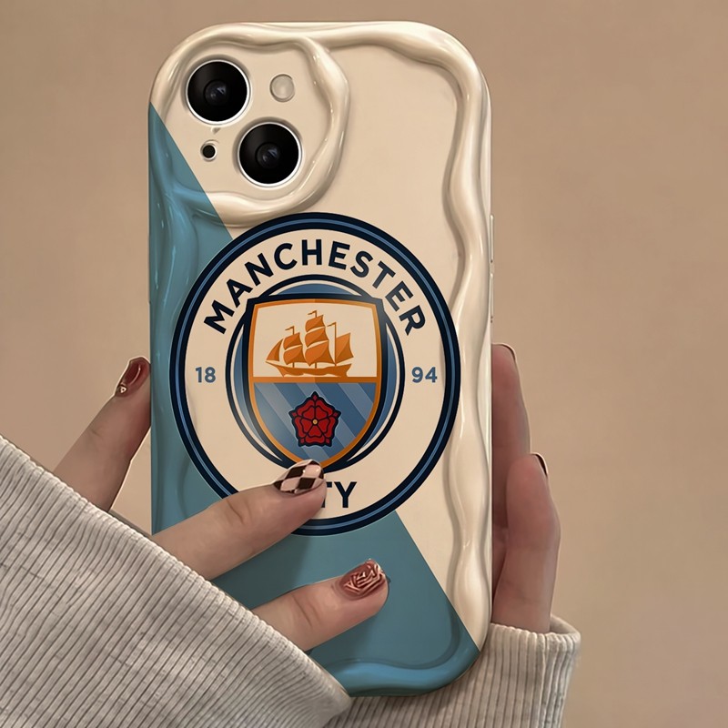 Casing iPhone Redmi Logo Manchester City Untuk iPhone 16 15 14 13 12 11 Mini Pro E MAX Untuk Redmi 9