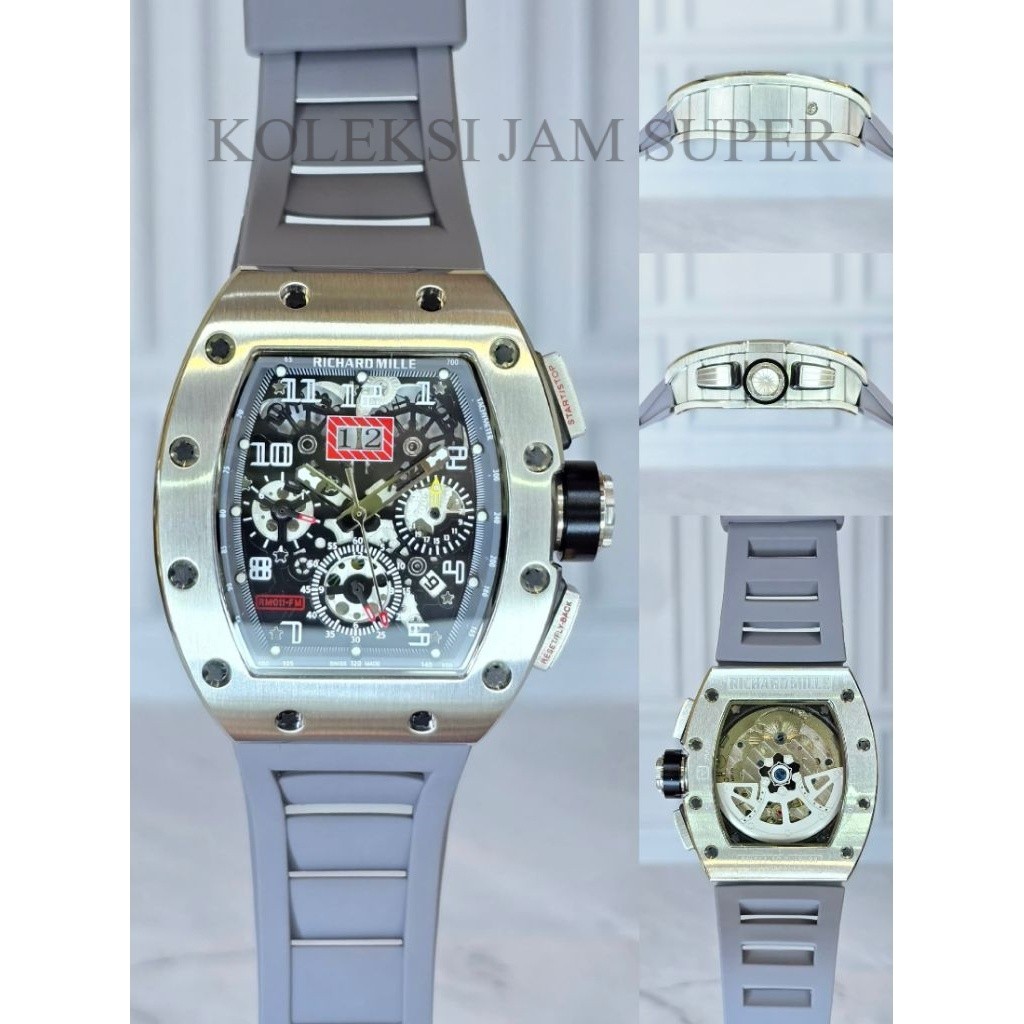JAM TANGAN RM11-01 AUTOMATIC RM TRAVIS SCOTT RUBBER STRAP DIAL 40MM