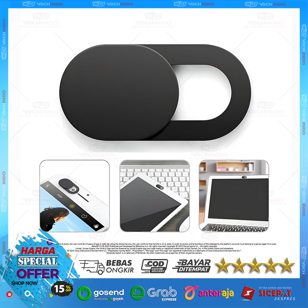 Penutup Kamera Webcam Anti Hack / Cover Camera Privacy Laptop HP Smartphone Slider Universal